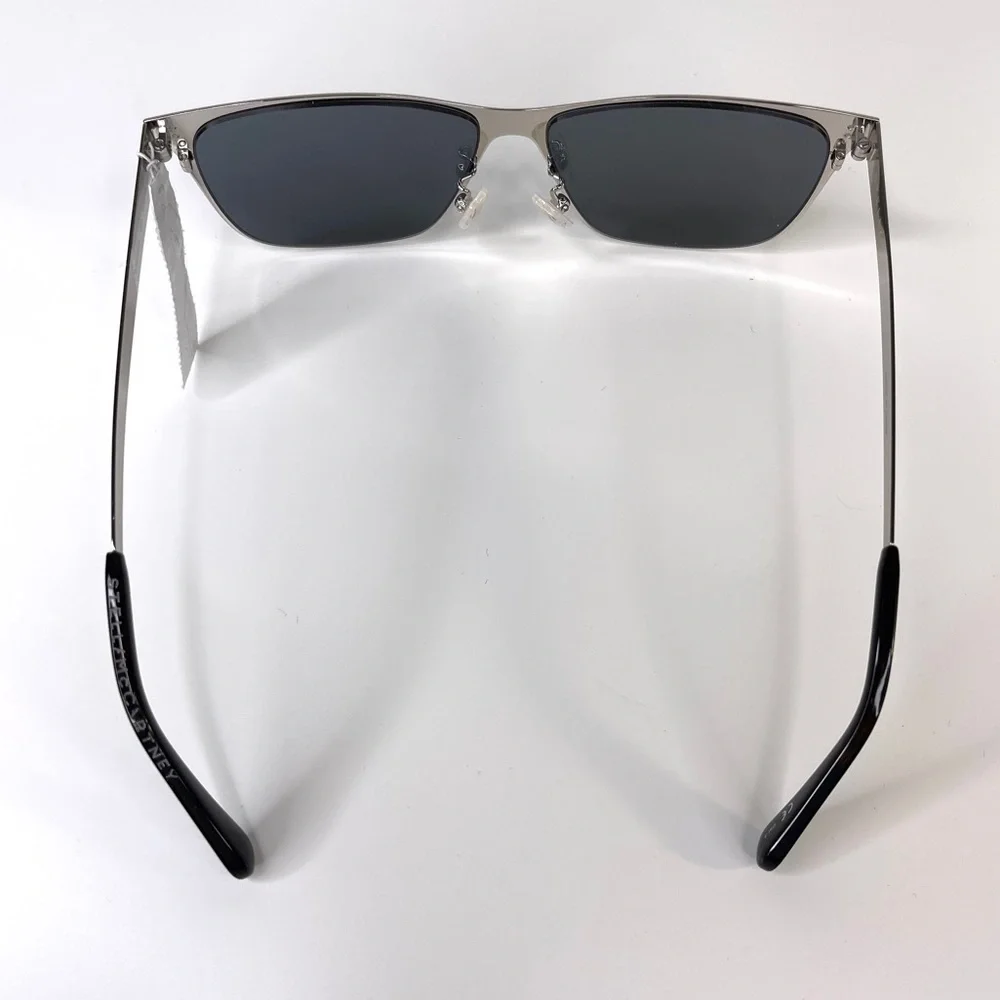 STELLA MCCARTNEY Brushed Silver Frame NEW Gray Gradient Lens Sunglasses